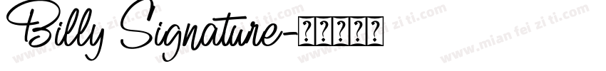 Billy Signature字体转换